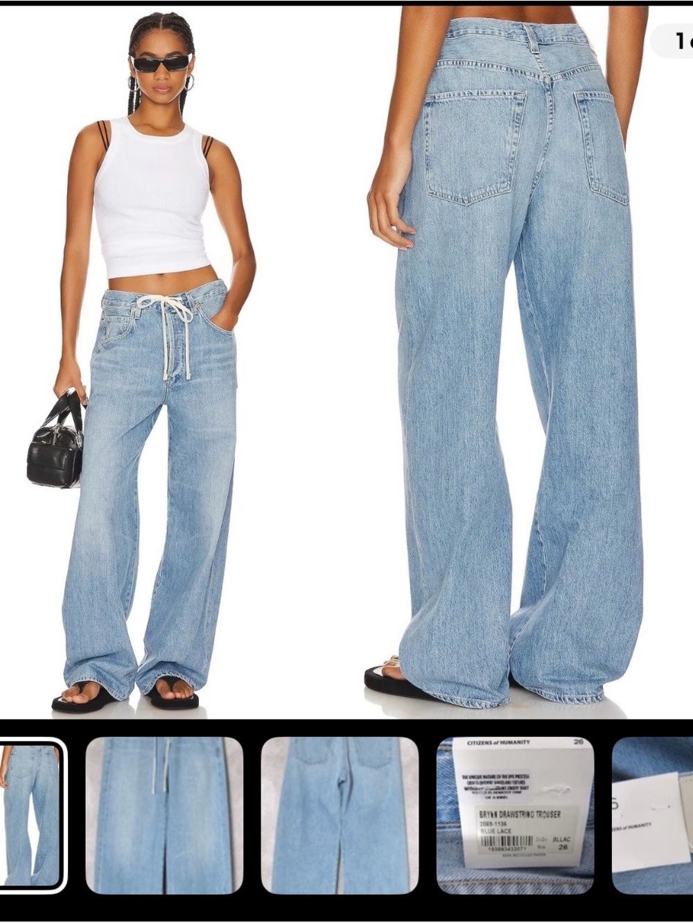 Citizens Of Humanity Light Blue Wide-Leg Jeans